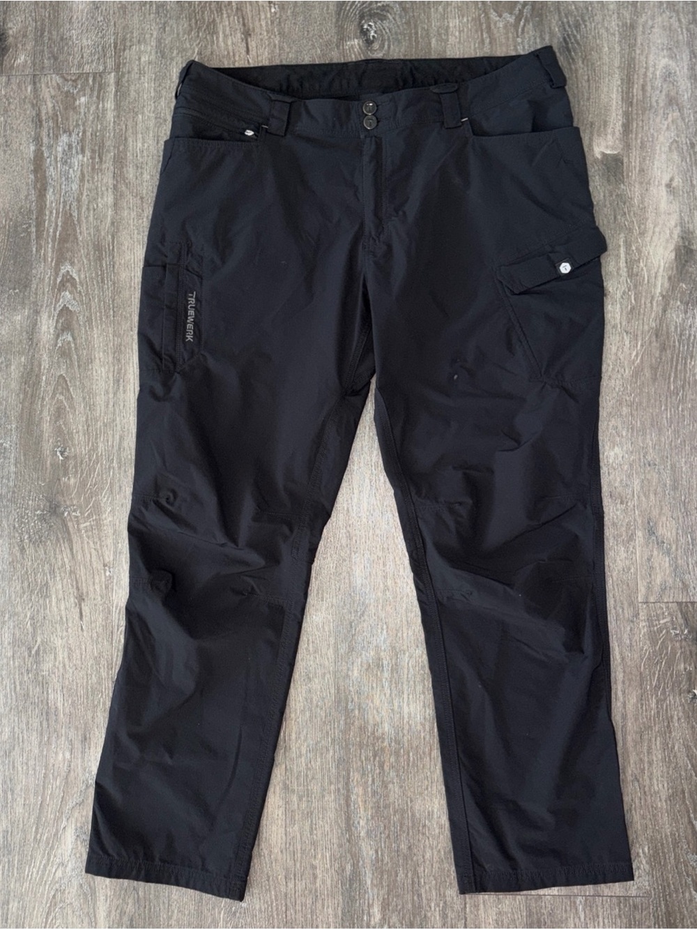 Truewerk T1 Werkpant Mens 40x32 Black Technical Work Pants Lightweight Stretch